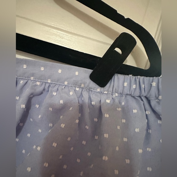 Blue Off the Shoulder Button Down Dress - Picture 10 of 11